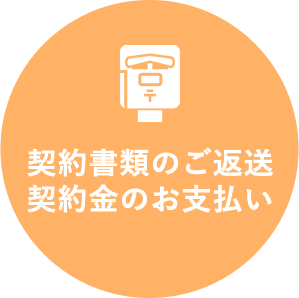 契約書類のご返送契約金のお支払い